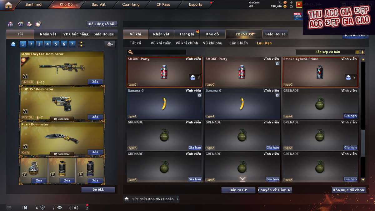 shop acc cf uy tin gia re